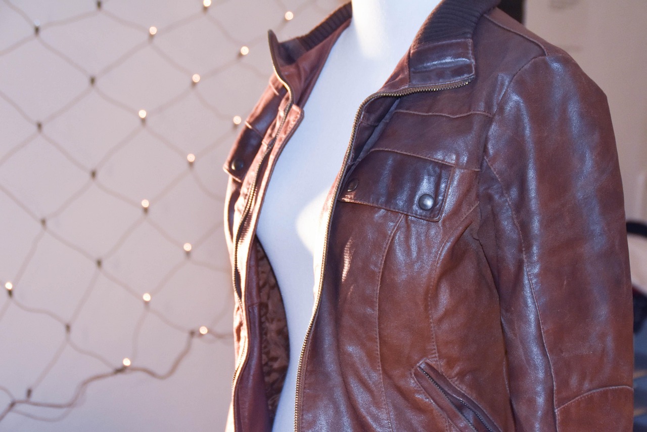 Navy Biker Leather Jacket