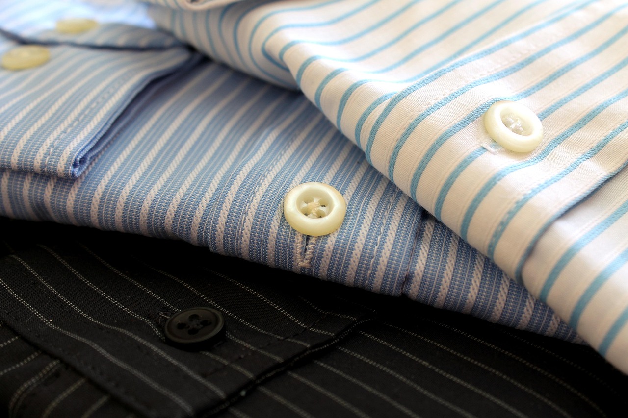 Navy Striped Formal Shirt