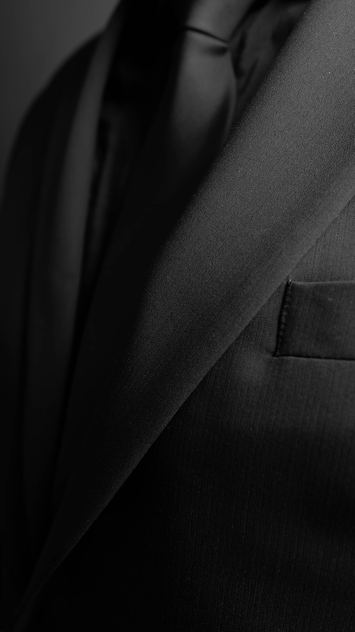 Tan Slim-Fit Black Suit